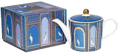 Sara Miller Portmeirion India SMII78923-XG - Teapot - Lattice Windows, Indigo