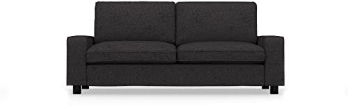 COMFORTLY 2-Sitzer Sofa Schonbezug Ersatz handgefertigt kompatibel mit KIVIK 2-Sitzer Couch (Krone - Schwarz)