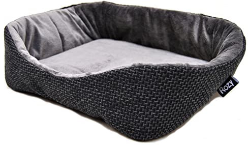 Rozy - Nagerbett Kaninchenbett Meerschweinchenbett - Kuschelweich - Hochwertiger Liegeplatz für Nager Made in EU (Grau)