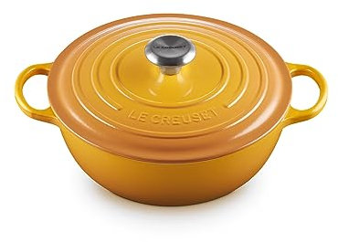 Le Creuset Signature Enamelled Cast Iron La Marmite Casserole Dish with Lid, 26 cm, 4.1 litres, Nectar, 21114266724430