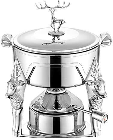 KELUNIS Acciaio Inossidabile Chafing Dish Buffet Set, Round Buffet Catering Parties Che servono Vassoio di Riscaldamento con Coperchio & titolari di Carburante/Silvery