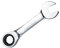 Leliafleury Stubby Ratchet Spanner 10mm, Short Combination Ratcheting Wrench, Mini Open End Spanner, Small Metric Home Tools for Repair Bicycle
