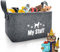 Dog Toy Storage Basket, Dog Food Storage with Handle, Felt Stuff Storage Baskets for Pet Toys, Foldable Storage Bins for Organizing Pet Toys, Cat Blankets, Dog Clothes Blankets, Urine Pad (Grey)