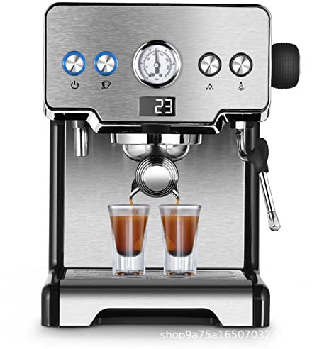 DieffematicKF Cafetera Cafeteras de acero inoxidable, bocina de Espresso semiautomática para cafetera Espresso, máquina de café capuchino (Size : UK)