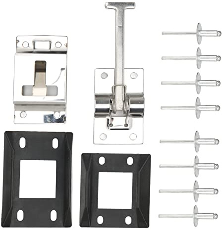 Aramox T-Stil Türgriff Anhänger Türhalter T-Stil Fang 316 Edelstahl Heavy Duty Universal für Wohnmobil-Reiseanhänger