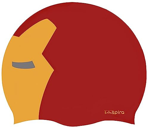 Cuffia in silicone IRON BOY | Cuffia da Nuoto | Cuffia da Piscina | Grande Comfort e Aderenza | Arte e Nuoto