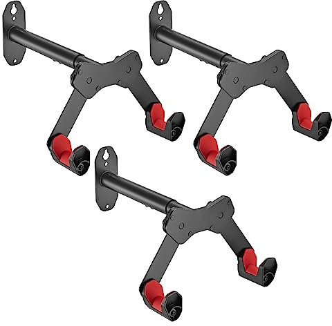 HOKO-VELO 25 3er set verstellbare Fahrrad Wand Halterung/Rahmenhalter mit Silikon-Schutz als Geschenk. Für alle gängigen Fahrräder und Hybrid-, MTB- und BMX-Fahrräder. Kratzfeste Beschichtung.