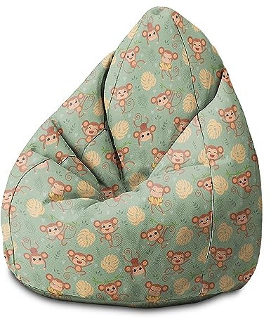 DreamRoots Sitzsack für Kinder - Bodenkissen Kinderzimmer 80x80x120cm - Bean Bag - Bubibag - Sitzkissen Boden