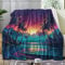 Kuscheldecke Flauschig Sonnenuntergang, Große Decke Fleecedecke 220x240 Tropische Landschaft, Flanell Sofadecke Blanket XXL, Wohndecke Schlafdecke Winter Warm Weich, Deko Decken für Couch Bed