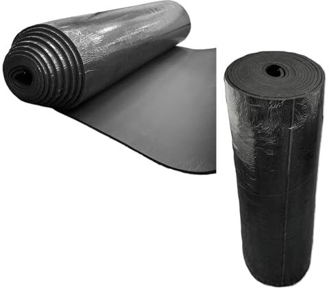 Selbstklebend Dämmmatten Dämmung Unterlage Akustikmatte, Dämmplatte , Kautschuk PVC + NBR, 1/10 Rolle = 1m² , 10mm Isolierstärke, Dämmmatten, Haus Isolierung, - Schallisolierung,, (1/10 Rolle = 1m²)