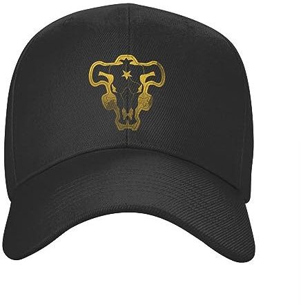 Unisex Baseball Cap Klassischer Manga Black Clover Black Bulls Baseball Cap Erwachsene Verstellbarer Dad-Hut Frauen Männer Sport Snapback Caps Sonnenhüte