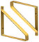 Schwerlast Wandregal Regalhalterung 20 Cm / 25 Cm / 30 Cm, Regalträger Aus Eisen, Dreieckige Regalhalter Eckwinkel (Color : Gold, Size : 25cm(9.8inch))