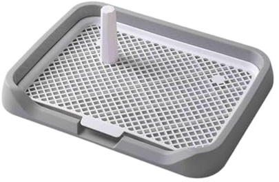 Sharplace Pot de Toilette pour Chien, bac à litière Amovible, lavabo intérieur 46x35x5cm, antidérapant, Support pour Pipi pour Chiot, d'entraînement, Gris
