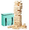 THE TWIDDLERS - Grand Jeu de pelouse, 64 Blocs en Bois de qualité supérieure, empilables jusqu'à 1,2 m de Haut - Jouets de Construction pour Enfants et Adultes, Mallette de Transport Incluse