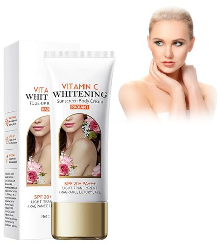 Crema Corporal De Protección Solar, Protector Solar Corporal Hidratante, Protector Solar Corporal Iluminador, Crema Protectora Solar Con Vitamina C Ilumina El Tono De La Piel De Manera Uniforme, 100g