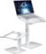 supamir Adjustable Laptop Stand for Desk, DJ Laptop Riser, Standing Desk Converter, Support Working on Computer Sitting/Standing, Compatible with MacBook, Dell, HP and All 13-16.5 Notebooks, Silver