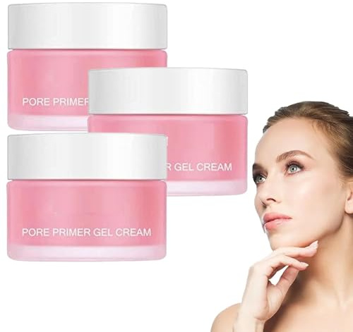 Pore Primer Gel Creme,Pore Base Gel Cream,Gesichts Make up Primer Basis,Poren Verkleinern Creme,Pore Base Face Primer,Base Face Primer Under Foundation,Primer Makeup Gesicht Glättet die Haut (3PC)
