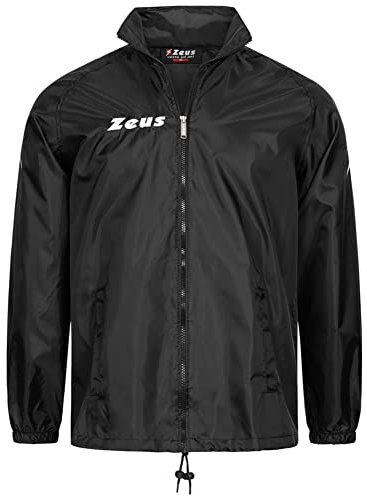 Nucleo Sport Giacca Antipioggia impermeabile Antivento da pioggia Rain Zeus x Uomo Unisex Donna Bambino (XL, Nero)