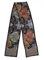 GIMIRO Satin Seidenschal Doppelschichten 150 x 16cm Krawatte Blumen Taillengürtel für Blazer, Mantel, Kleid (69# Orange Purple Green Coffee Floral)