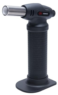 International Tool Company Culinary Blow Torch - Refillable Blow Torch with Safety Button & Adjustable Flame, Professional Culinary Tool for Deserts, Crème Brulee and BBQ