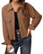 IWOLLENCE Cordjacke Damen Hemdjacke Damen Cordhemd Damen Kurzjacke Langarm Revers Button-Down Shacket Mantel (Braun, M)