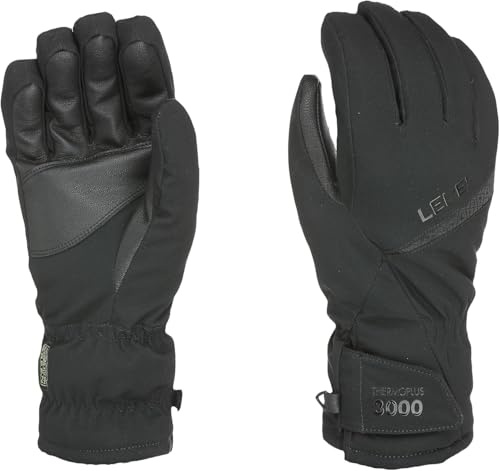 Level Alpine - Skihandschuhe Herren, mit Klettverschluss, Thermohandschuhe Winter Herren, Lederhandschuhe Herren, Warm und Langlebig, Ideale für Snowboard und Skifahren - 1 Paar