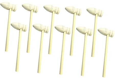 Vaguelly Holzhämmer Für Junge Mädchen Mit Robustes Spielzeug Zum Knacken Von Meeresfrüchten Naturholz DIY Hammerspielzeug Für Familienfeiern