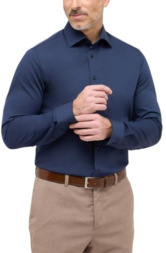 ETERNA Male Performance Shirt unifarben Slim FIT 42_H_1/1, 1/1, Navy