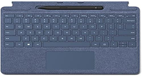 Microsoft Signature Keyboard for Surface Pro Sapphire with Surface Slim Pen 2 (Renewed)