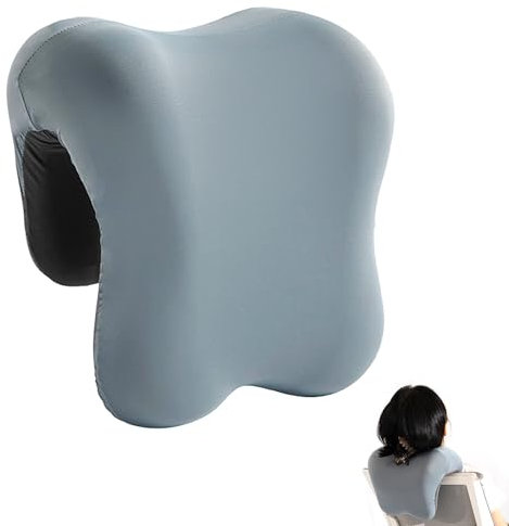 Hengrongshen Ackenkissen Grau, Nackenkissen Sessel, Bürostuhl Kopfstütze, Nackenstütze für Büro, Nickerchenkissen für Erwachsene, Studenten