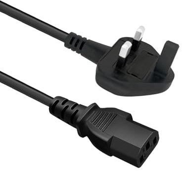 Power Cord Replacement for MSI MAG A650BN A650GL A750GL A550BN A850GL MPG A850G A850GS A1000G Power Supply 3 Pin AC C13 Cable Lead Plug UK Mains