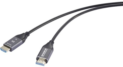 Speaka Professional HDMI/Glasfaser Anschlusskabel HDMI-A Stecker, HDMI-A Stecker 40 m Schwarz SP-12842672 8K UHD, AOC