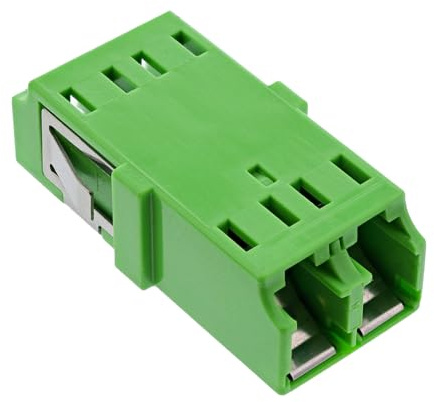 InLine LWL Kupplung Duplex LC/LC, Singlemode, Keramik, mit Laserschutz, für SC-Simplex-Ausschnitt, grün, 89989P