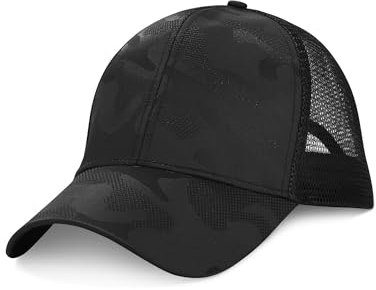 SECRET AROMA Cappelli da Camionista da Donna e da Uomo, alla Moda, con Visiera Piatta Regolabile, in Rete Traspirante, Parte Posteriore in Rete, Visiera Curva.