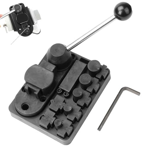 LLELEMAMO Metal Wire Bending Jig Set with Adjustable Dies, Jewelry Ring and Metal Bending Tool kit with Nylon Dies, Ring Bender Tool for Spoon Rings Heavy Duty (Basic)