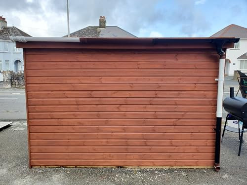 Plastic upvc Guttering Kit for Sheds and Extensions Round Gutter 100mm (White, 3 Meters)