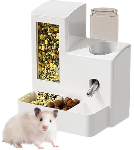 Eoixuqba Bouteille d'eau pour Hamster,Distributeur De Nourriture pour Rongeurs - Anti-Fuites pour Cochon d Inde Écureuil Gerbille Hérisson Intérieur Extérieur
