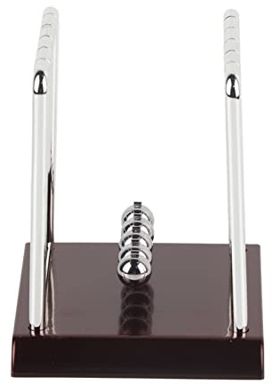 Kikumi Newton Cradle Pendulum with 7 Balls, Physical Eternal Mo Square Balance Pendulum Ball Toy Home Office Desk Table Decoration (Medium Square Billiard Ball)