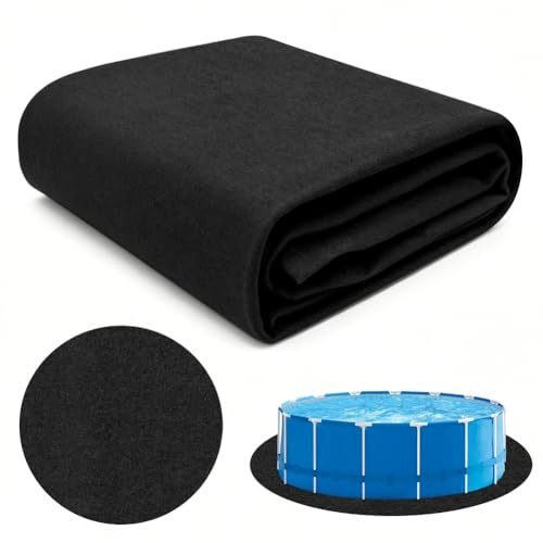 Bâche de sol de piscine ronde - 305/370/460 cm - Tapis de protection du sol pour piscine, jacuzzi, piscine d'extérieur, antidérapant, résistant à la chaleur et durable - Pour jardin et terrasse (305