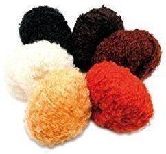 witte Engel Puppenhaar Mohair Schwarz 50 g, 64% Mohair, 27% Wolle, 9% Polyamid