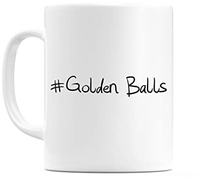 WeDoMugs #Golden Balls Ceramic 11oz Coffee Tea Gift Mug Cup