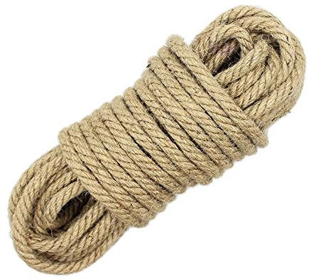Wolike 10 metres de Long Cordes de Chanvre Naturel Épaisseur de 6 mm et Solide en Jute Corde à Cordes Ms002