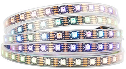 BTF-LIGHTING WS2815 (aktualisiert WS2812B) 5m 300 individuell digital adressierbare Pixel RGB-Dual-Signal-LED Flexibles Lichtband 5050 SMD IP67 wasserdicht Magic Dream Color DC12V Schwarz PCB