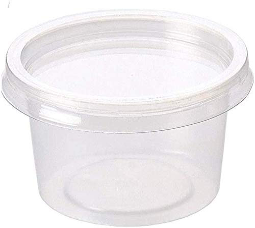 TMZ ® 50x 4oz Clear Plastic Containers Tubs with Separate Lids Food Safe Takeaway