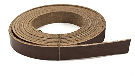 Vehi Mercatus vegetabile Rindsleder Riemen für Gürtel und mehr Dunkelbraun 15mm