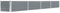 vidaXL Lit Surélevé Pot de Fleurs Bac à Plante Pot de Plante Bac de Fleurs Jardinière Jardin Extérieur 320x40x45 cm Acier Galvanisé Gris