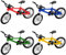 Novelty Place Mini-Fingerbike – Miniatur-Zappelfahrrad-Spielzeugset für Kinder und Erwachsene – Dekoration für Sammlungen von Metallfahrradmodellen – 4 Farben (4er-Pack)