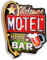 Cartel Retro Luminoso Motel Hotel Bienvenidos Estilo Vintage Letrero Metálico Artesania Accesorios para Decoración Hogar de los Años 50 Bar