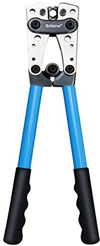 Brileine Batteriekabel Crimpzange von AWG 8-1/0, Batteriekabelschuh Crimpzange für schwere Kabelschuhe, Batterieklemme, Kupferkabelschuhe AWG 8-1/0