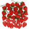 Woration 20 Stück künstliche Erdbeeren künstliche 10 Stück Erdbeerscheiben Simulation Früchte Realistisches Lebensmittelmodell für Zuhause Küche Dekoration Fotografie Requisiten Korb Display